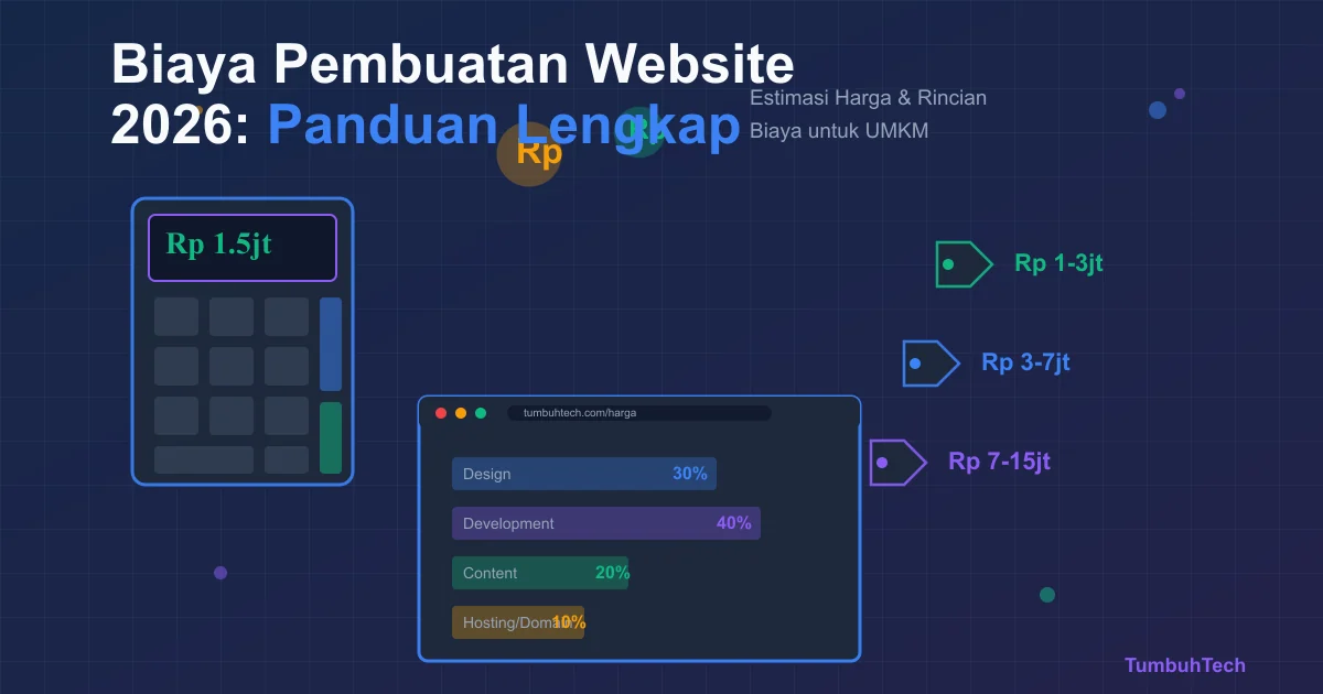 Cover artikel Biaya Pembuatan Website 2026: Panduan Lengkap Harga untuk UMKM dan Bisnis