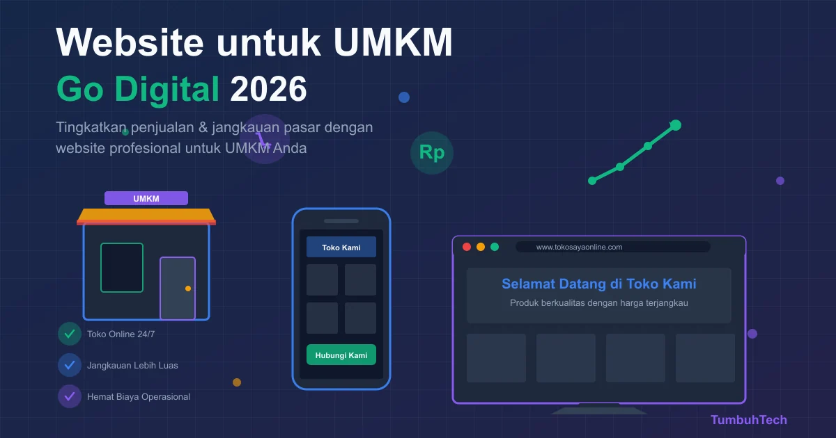 Cover artikel Website untuk UMKM 2026: Cara Efektif Tingkatkan Penjualan & Jangkauan Pasar